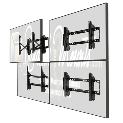 Crimson XL Video Wall TV Mount VW4600G3, four display mounting configurations diagram