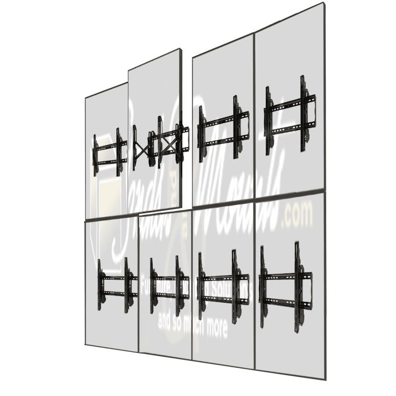 Crimson XL Video Wall TV Mount VWP4600G3, video wall mount layout diagram