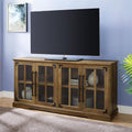 View a larger image of the Walker Edison Abigail 58 in. Farmhouse 4 Door TV Stand (Reclaimed Barnwood) W58ABG4DRO here.