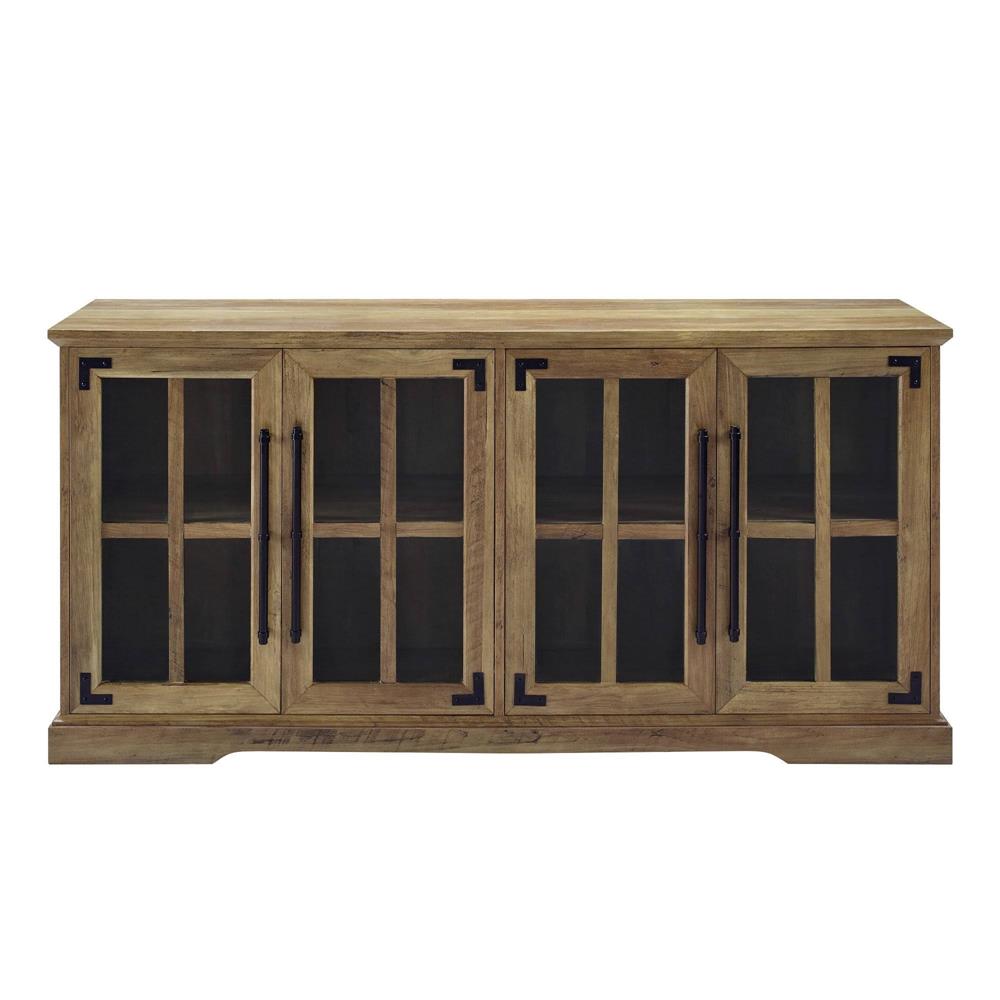 Walker Edison Abigail 58 in. Farmhouse 4 Door TV Stand W58ABG4DRO, media console front view
