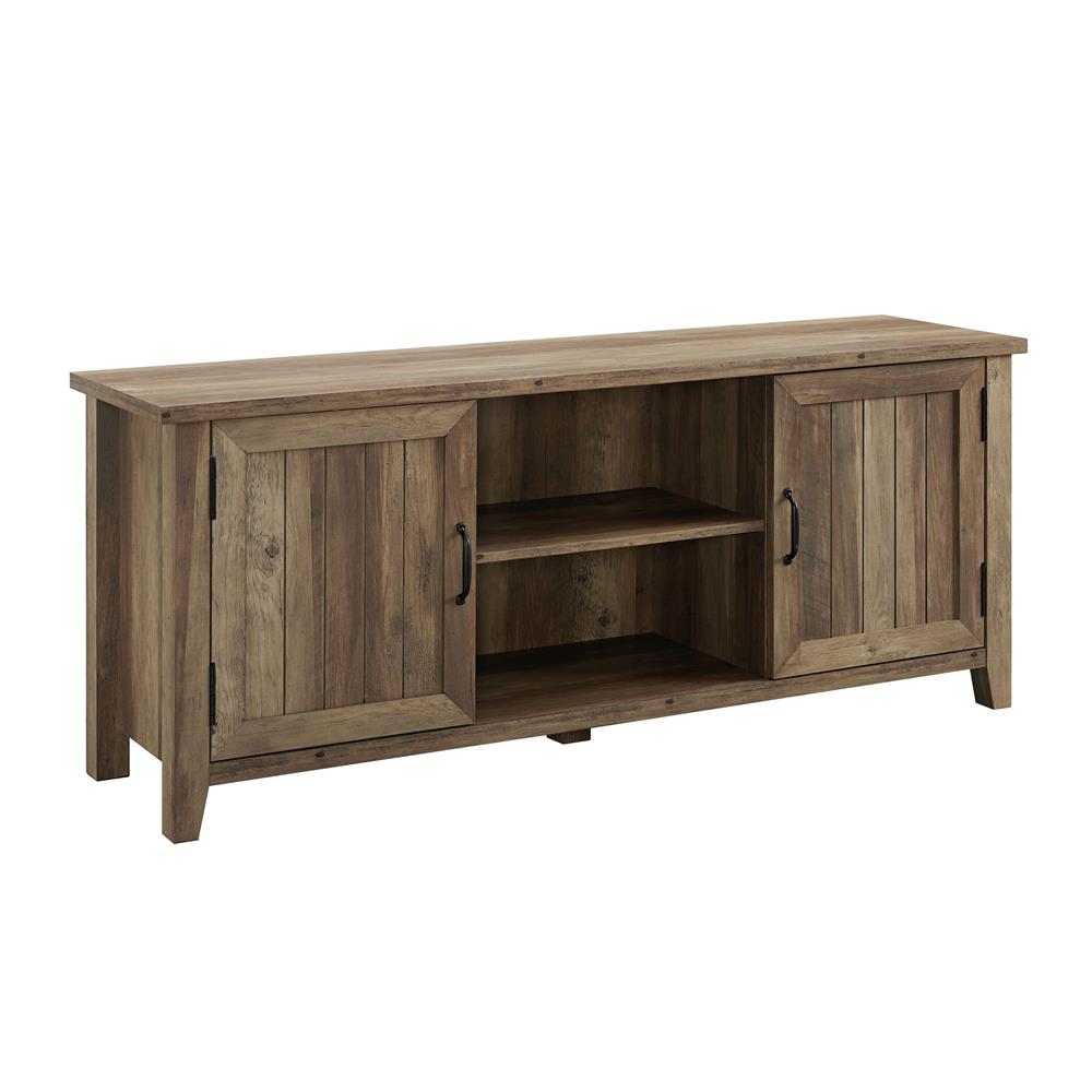 Walker Edison 58 in. Modern Farmhouse TV Stand W58CS2DRO, farmhouse media console front view