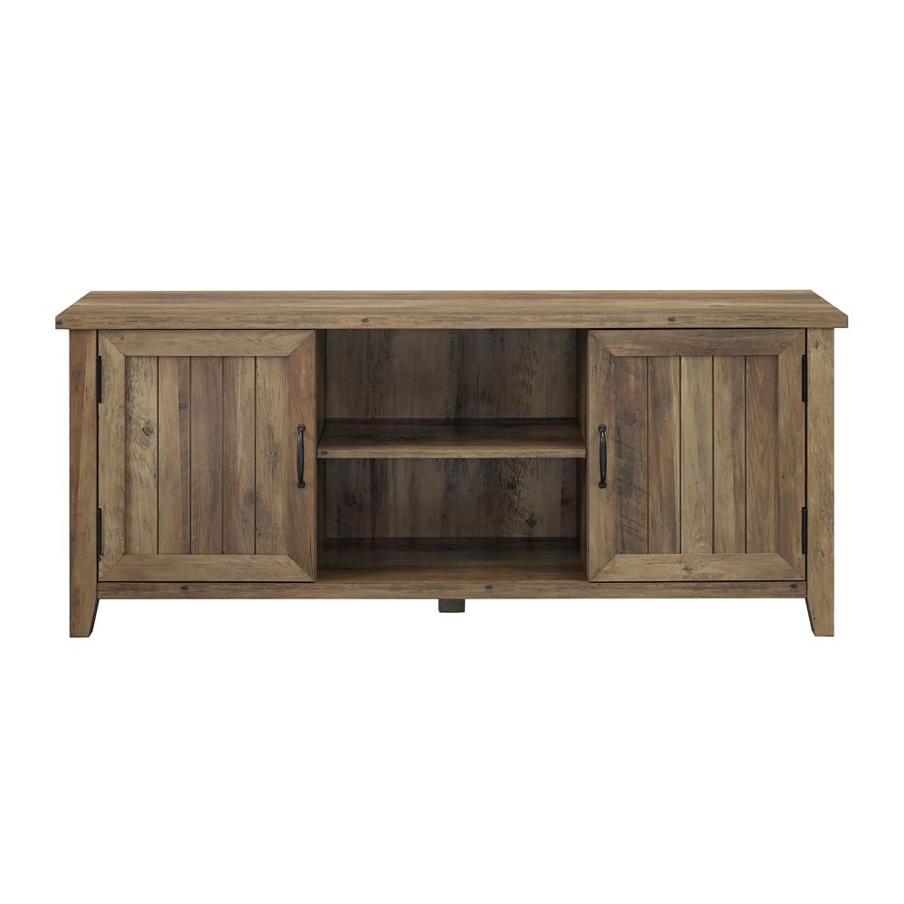 Walker Edison 58 in. Modern Farmhouse TV Stand W58CS2DRO, farmhouse media console front view