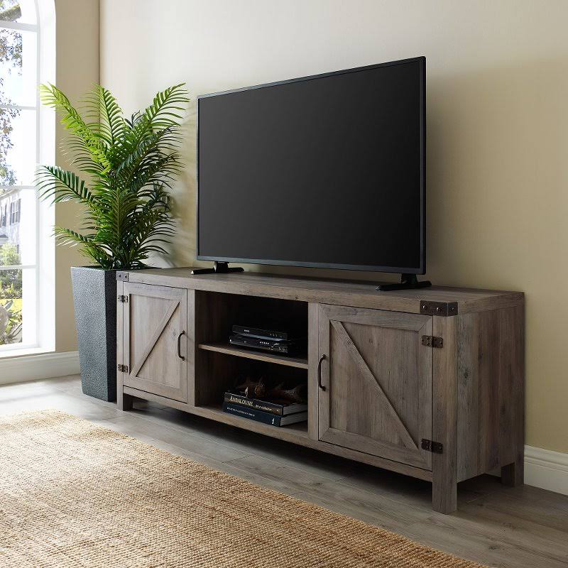 Walker Edison 70 in. Modern Farmhouse TV Stand (Grey Wash ) W70BDSDGW