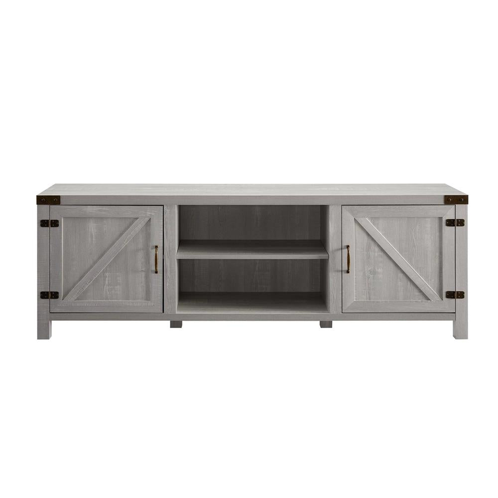 Walker Edison 70 in. Modern Farmhouse TV Stand W70BDSDST, farmhouse media console front view
