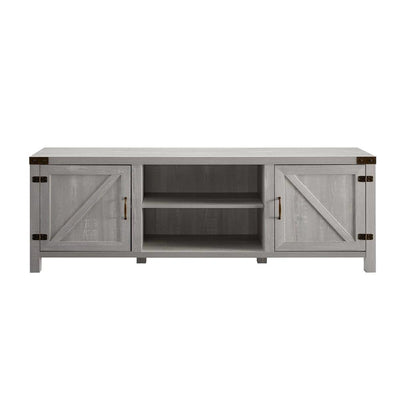 Walker Edison 70 in. Modern Farmhouse TV Stand W70BDSDST, farmhouse media console front view