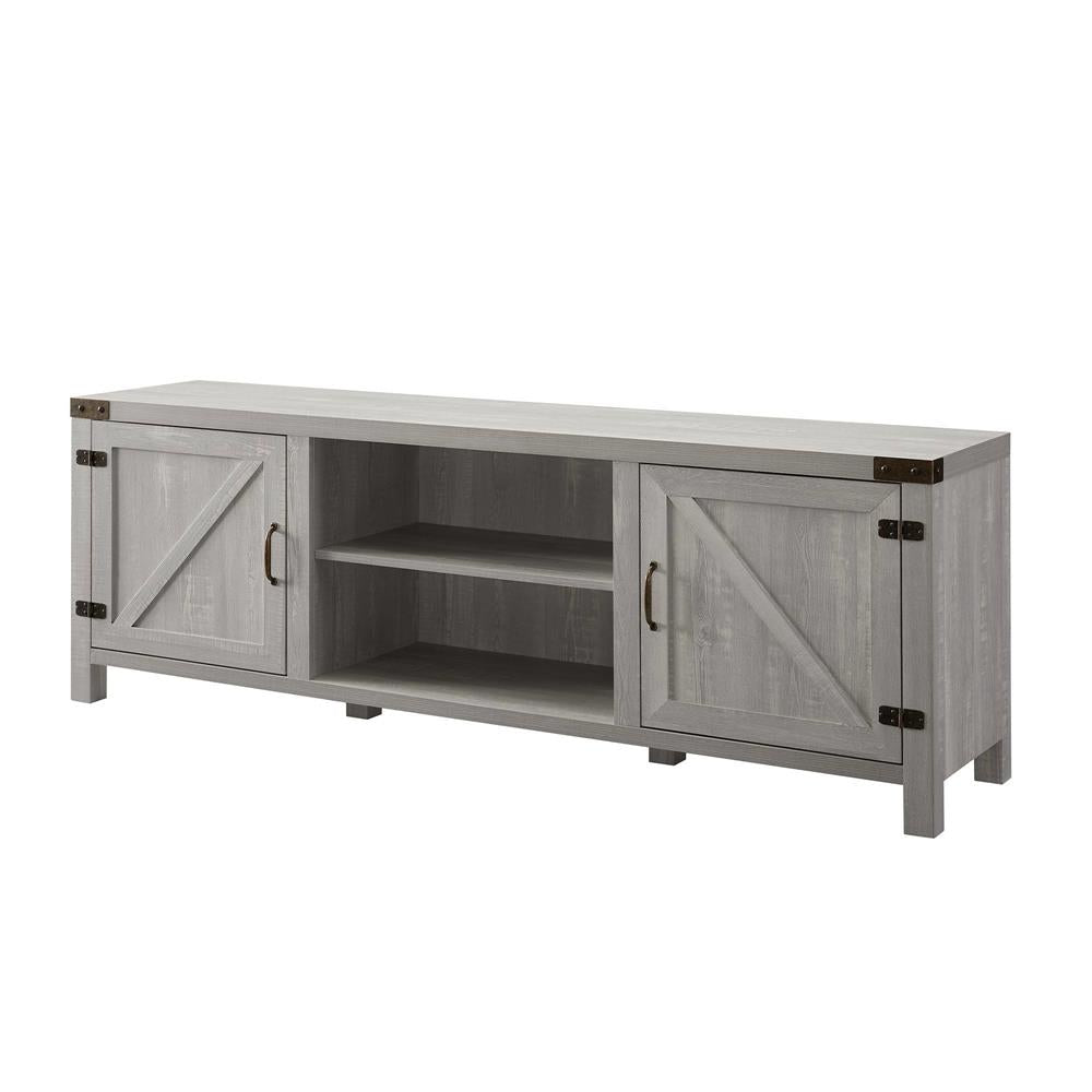 Walker Edison 70 in. Modern Farmhouse TV Stand (Stone Grey) W70BDSDST