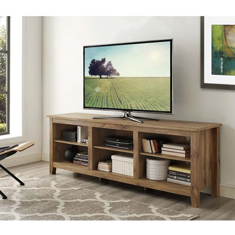 Walker Edison Essentials 70 inch TV Stand (Barnwood) W70CSPBW