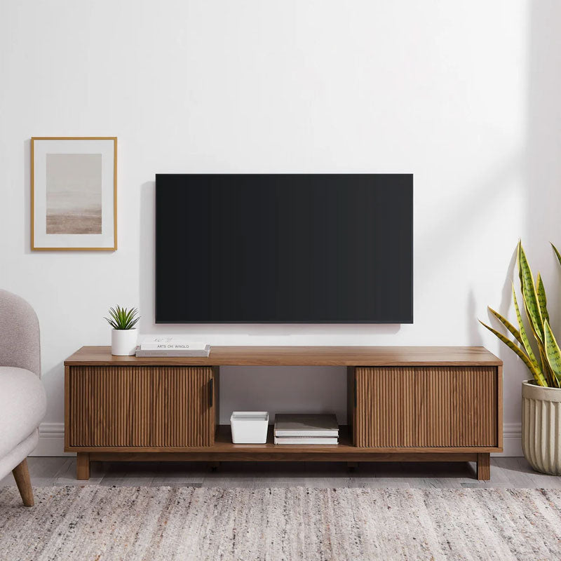 Walker Edison Reema Arundo Scandinavian Reeded TV Stand ARUM2FMO