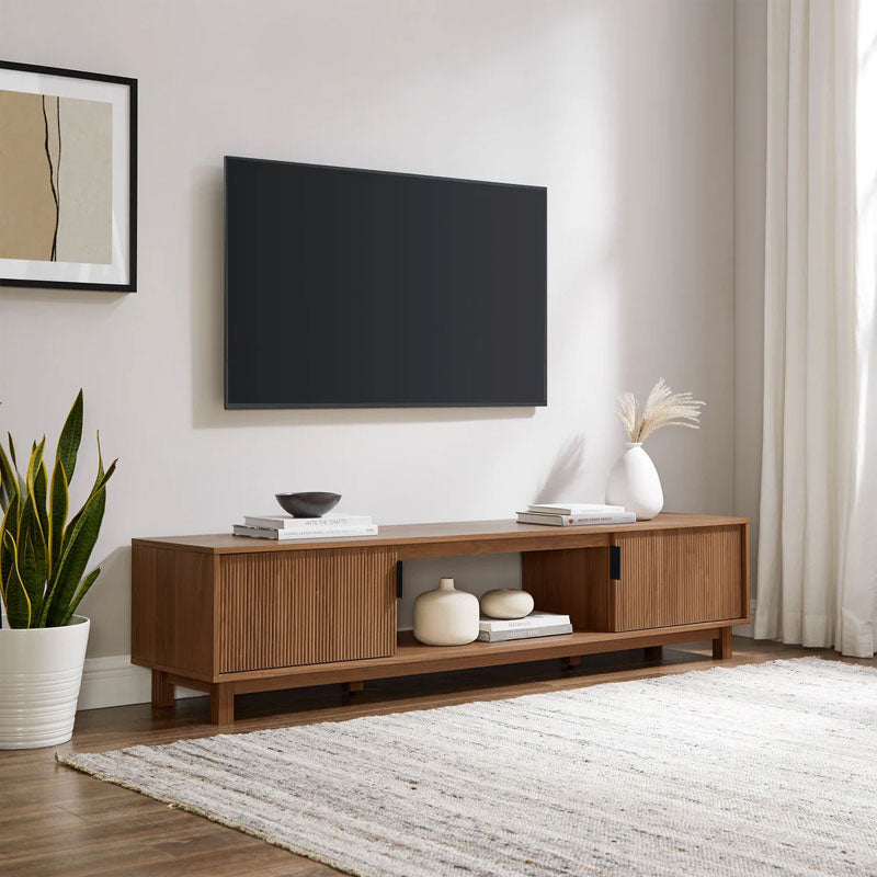 Walker Edison Reema Arundo Scandinavian Reeded TV Stand ARUM3FMO