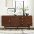 Walker Edison Mid Century Modern Console BU70MCM3DWT