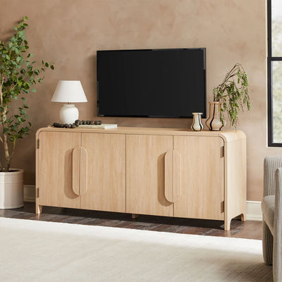 Walker Edison Chantelle Modern Curved Buffet TV Stand WECHA11704CO1
