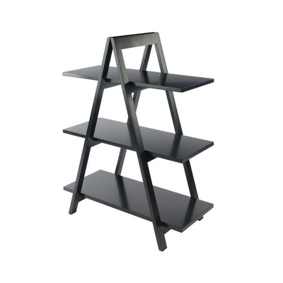 Winsome Wood 3 Tier A-Frame Shelf (Black) 20130