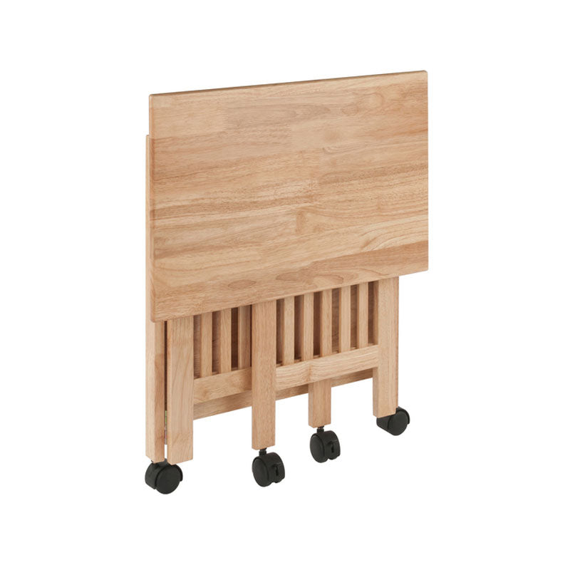 Winsome Wood Mission Printer Cart 81628, folding wood printer cart folded rear view