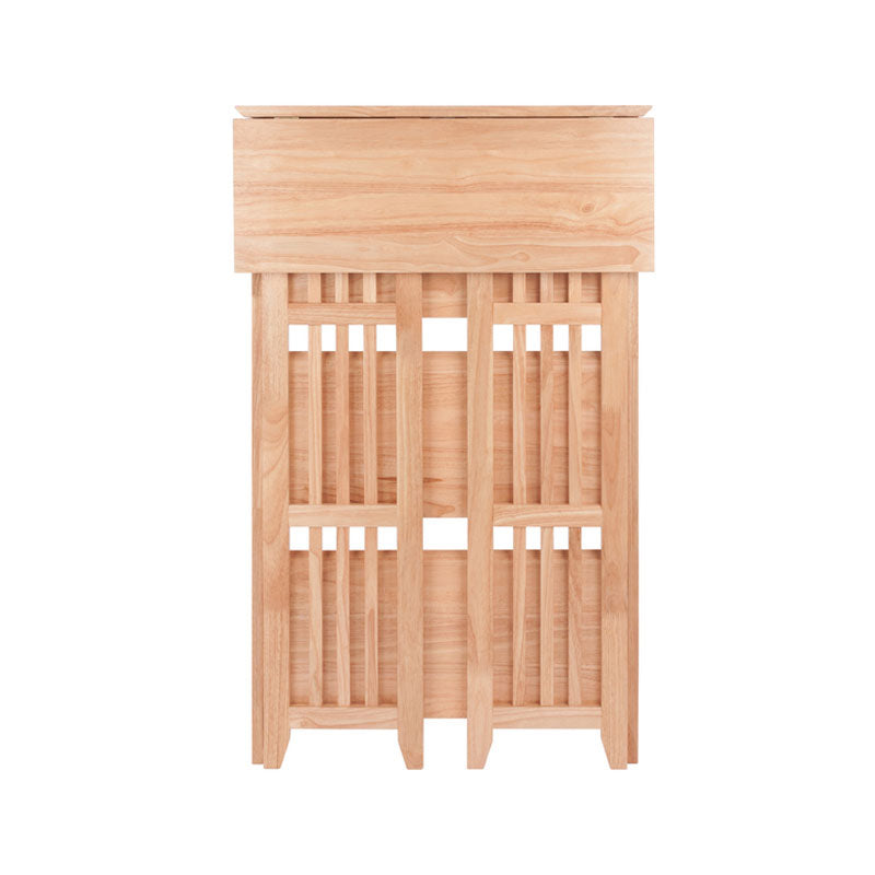 Winsome Wood Mission 4-Tier Folding Shelf 82427, wood media rack rear view