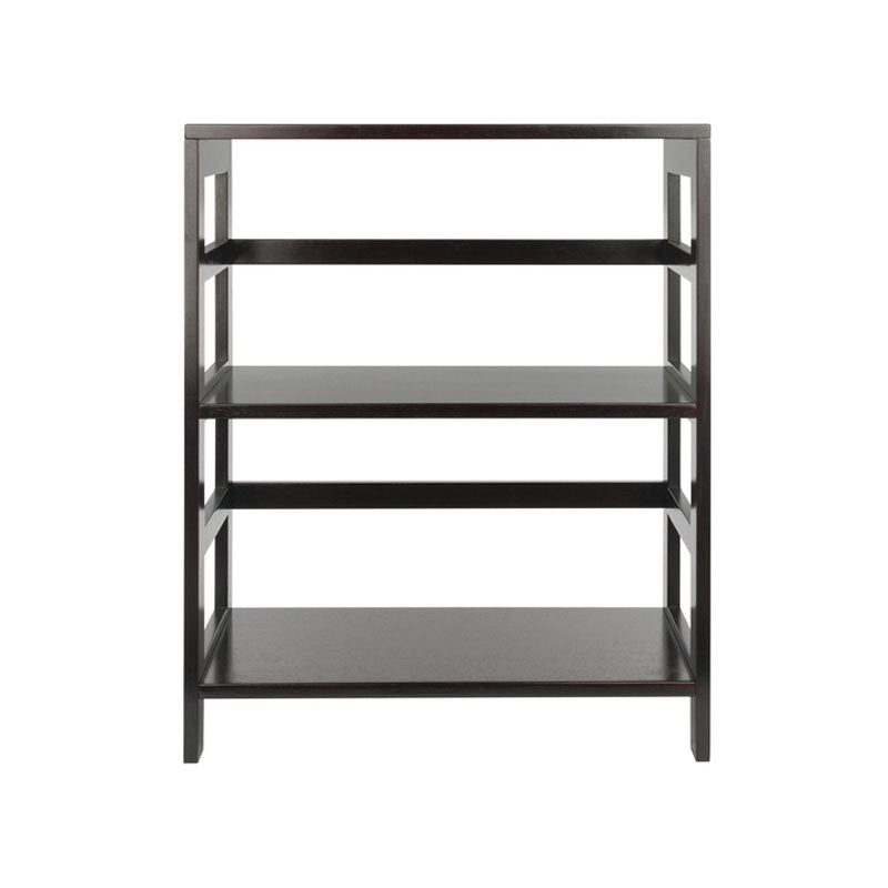 Winsome Wood Leo Extra-Wide 2-Tier Shelf 92326, open-frame equipment rack front view