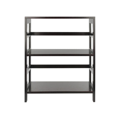 Winsome Wood Leo Extra-Wide 2-Tier Shelf 92326, open-frame equipment rack front view