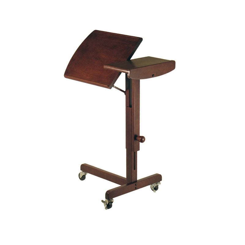Winsome Wood Adjustable Laptop Cart 94423, mobile lectern left-side view