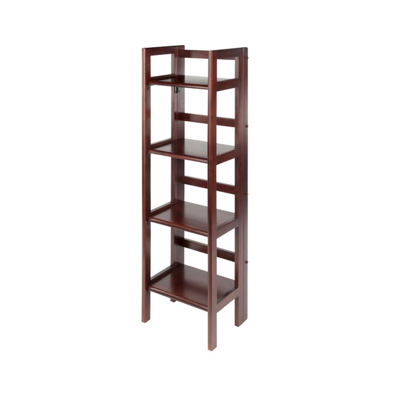 Winsome Wood 4 Tier Folding Shelf (Walnut Finish) 94852