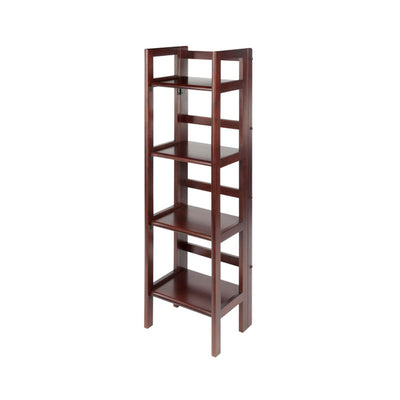 Winsome Wood 4 Tier Folding Shelf (Walnut Finish) 94852