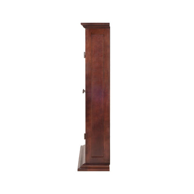 Winsome Wood Walnut Wood CD DVD Cabinet 94944, cherry wood media tower in a side view