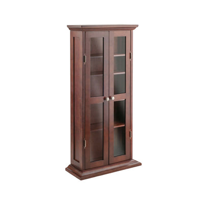 Winsome Wood Walnut Wood CD DVD Cabinet 94944
