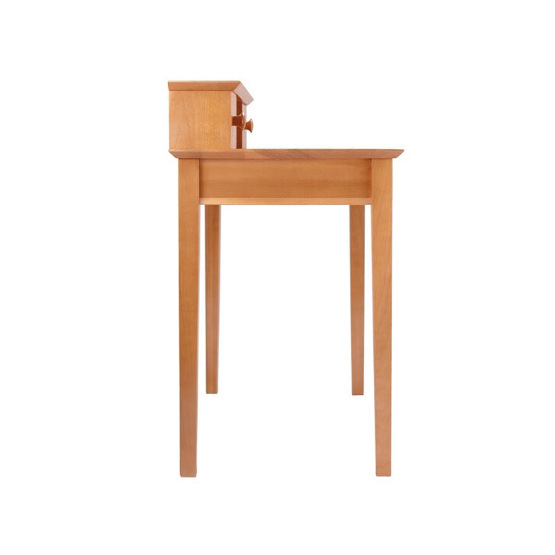 Winsome Wood Studio Writing Desk 99333, light wood writing desk, side view