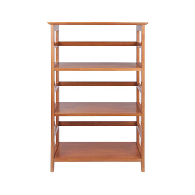 Winsome Wood Studio 4-Tier Bookshelf 99342, tall wooden media rack front view