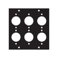 Middle Atlantic UCP Module (Six Male XLR Punchouts) XLRM6