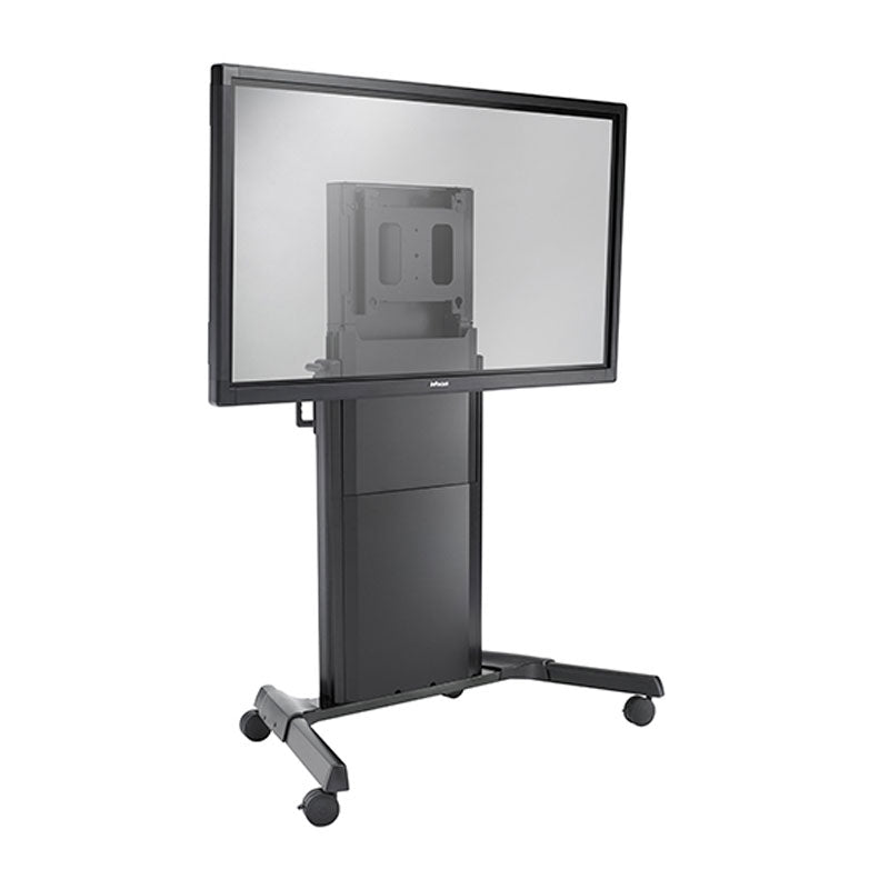 Chief Extra Large Electric Height Adjust TV Cart XPD1U, electric height-adjustable display cart in a front three-quarter view