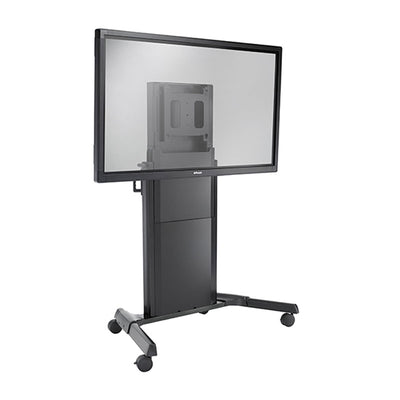 Chief Extra Large Electric Height Adjust TV Cart XPD1U, electric height-adjustable display cart in a front three-quarter view