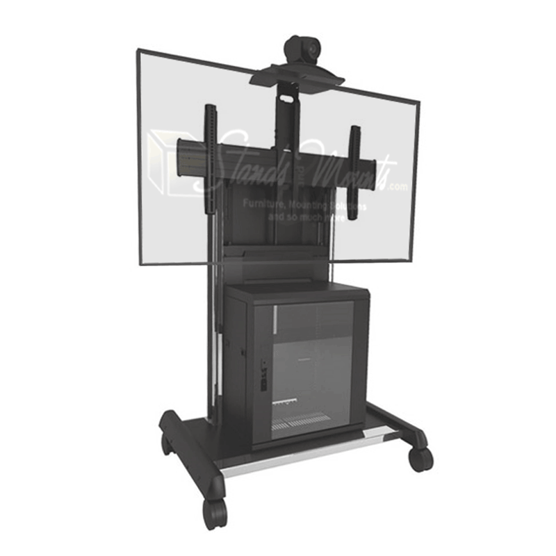 Chief FUSION X-Large Video Conferencing Cart XVAUB, mobile display cart rear view with camera mount