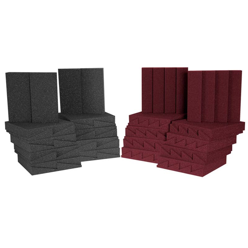 Auralex Acoustics Designer Series Roominators Sound Control Kit (Burgundy and Charcoal) D36BUR