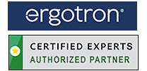 Ergotron brand logo with 'Certified Experts' and 'Authorized Partner' to indicate StandsandMounts.com partmernship. 