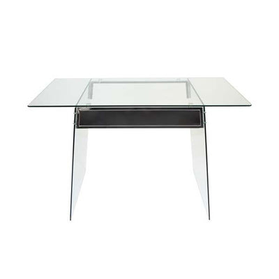 LumiSource Glacier Office Desk OFD-TM-GLACE, glass writing desk front view