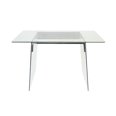 LumiSource Glacier Office Desk OFD-TM-GLACE, glass writing desk rear view