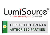 LumiSource furniture brand logo showing StandsandMounts.com as a 'CERTIFIED EXPERTS AUTHORIZED PARTNER'.