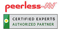 Peerless-AV mounts brand logo showing partnership with StandsandMounts.com