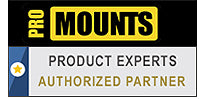 Pro Mounts logo with text that says Product Experts Authorized Partner is StandsandMounts.com