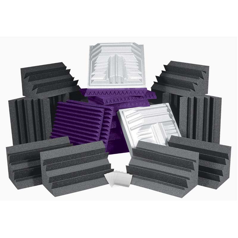 Auralex Acoustics Pro Plus Roominator Sound Control Kit (Purple and Charcoal) ROOMPROPLUSPUR