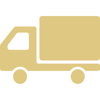 Delivery truck icon showing free delivery and fast delivery.