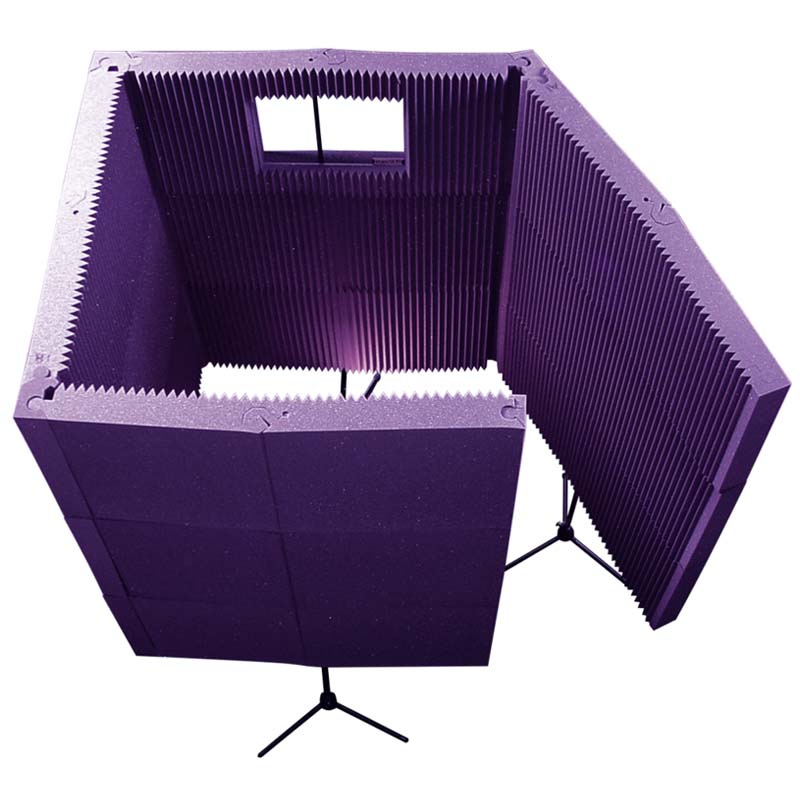 Auralex Acoustics MAX-Wall Portable Sound Absorption Recording Booth Kit (Purple) MAX1141PUR