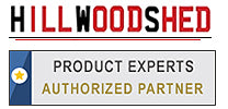 Hill Wood Shed CD DVD Media racks logo with StandsandMounts.com showing as Product Experts and Authorized Partner